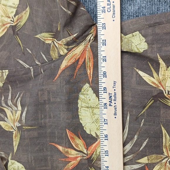 Tommy Bahama Men's Short Sleeve Silk Shirt Hawaiian Print Button Front Size L - Picture 12 of 15